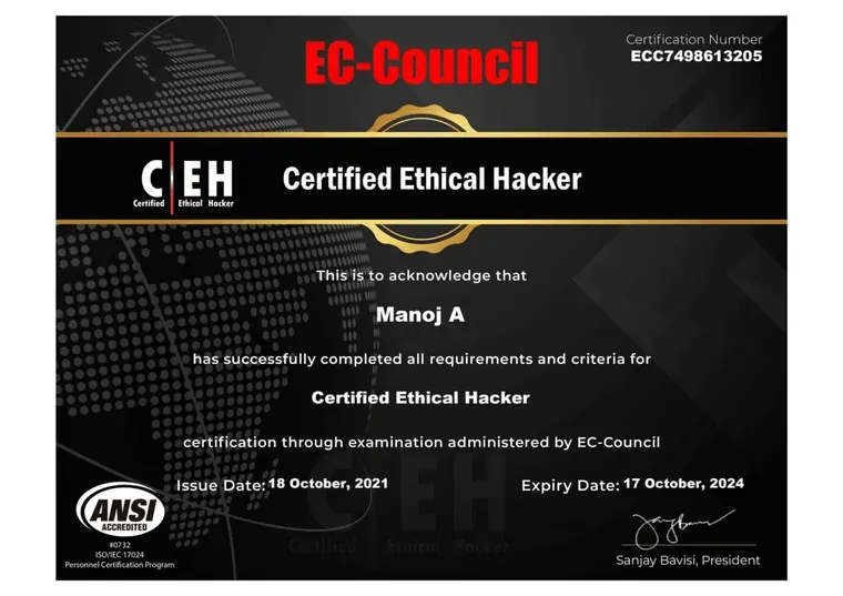 Certified Ethical Hacker — EC-Council