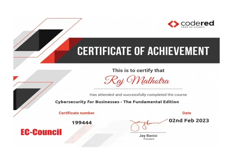 Cybersecurity for Businesses — EC-Council CodeRed