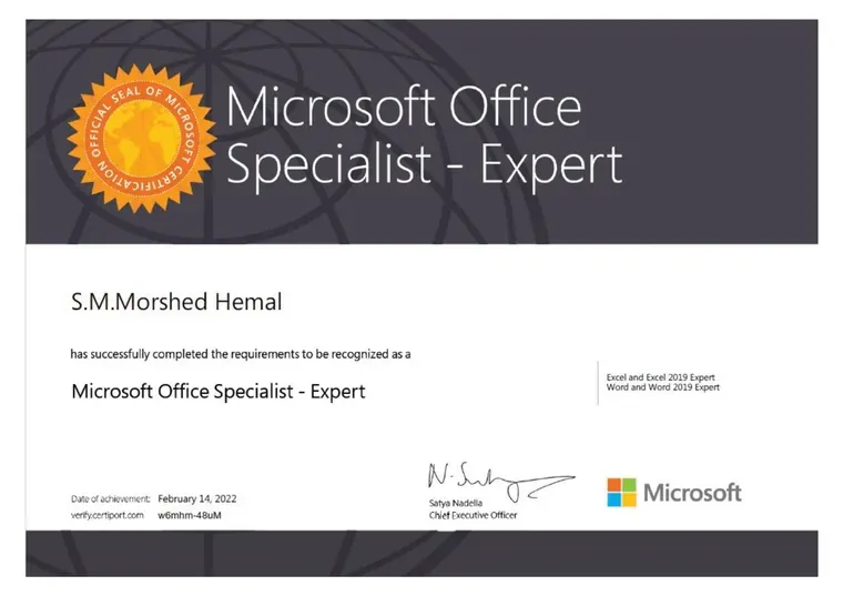 Microsoft Office Specialist — Expert — Microsoft / Certiport